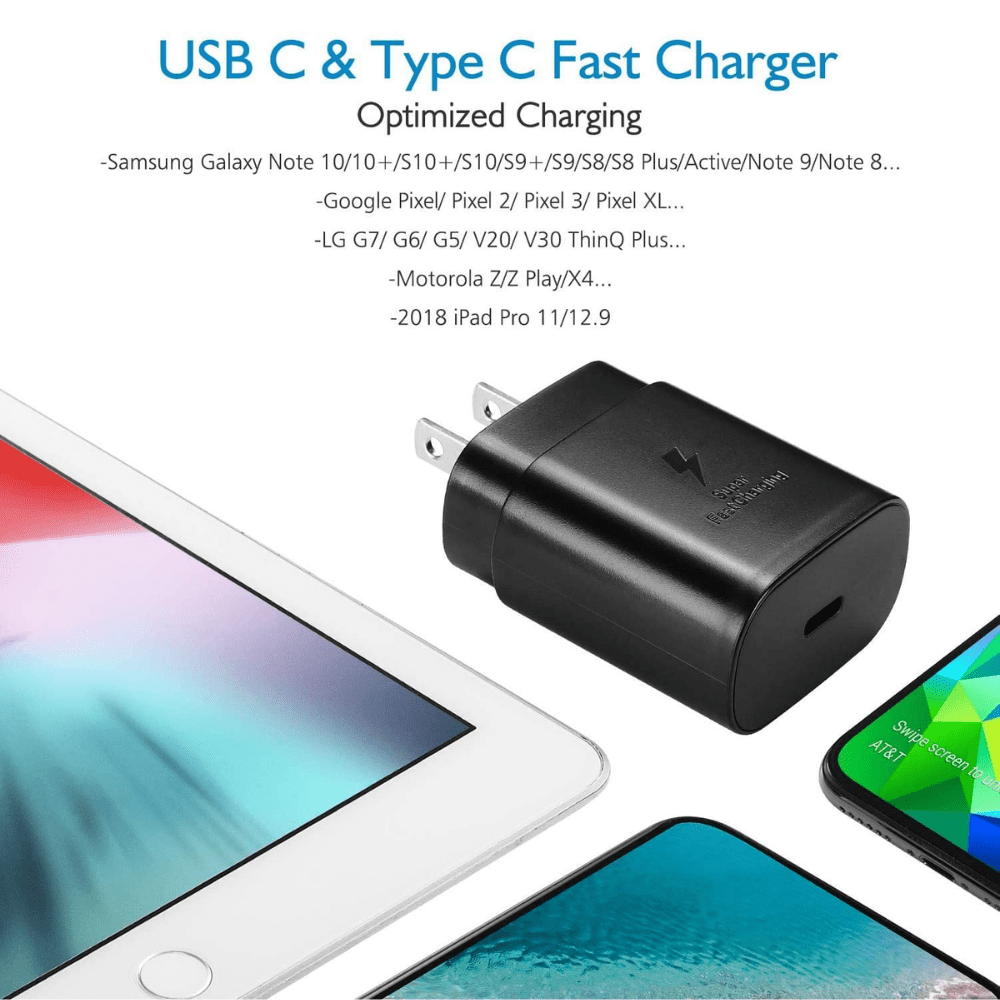 25W - Super Fast Wall Charger + 1M Cable (USB-C)