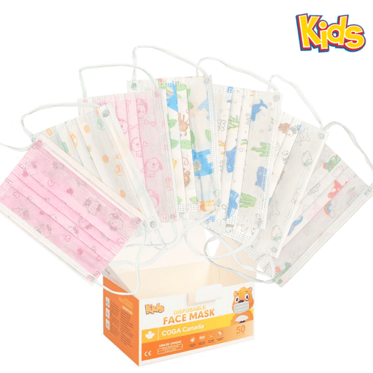 50 pack - KIDS! Disposable 3ply Face Masks